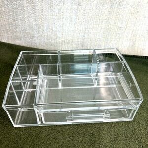 Clear Acrylic Organizer for makeup or bathroom beauty products 7 compartments